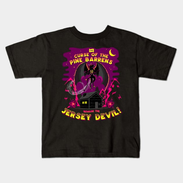 It's Curse of the Pine Barrens... Beware The Jersey Devil! Kids T-Shirt by Strangeology